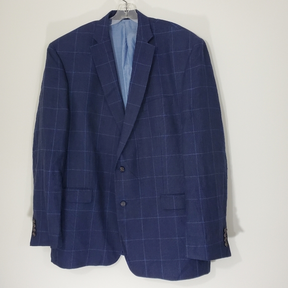 Lauren Ralph Lauren Blue Linen Jacket, Size 48L